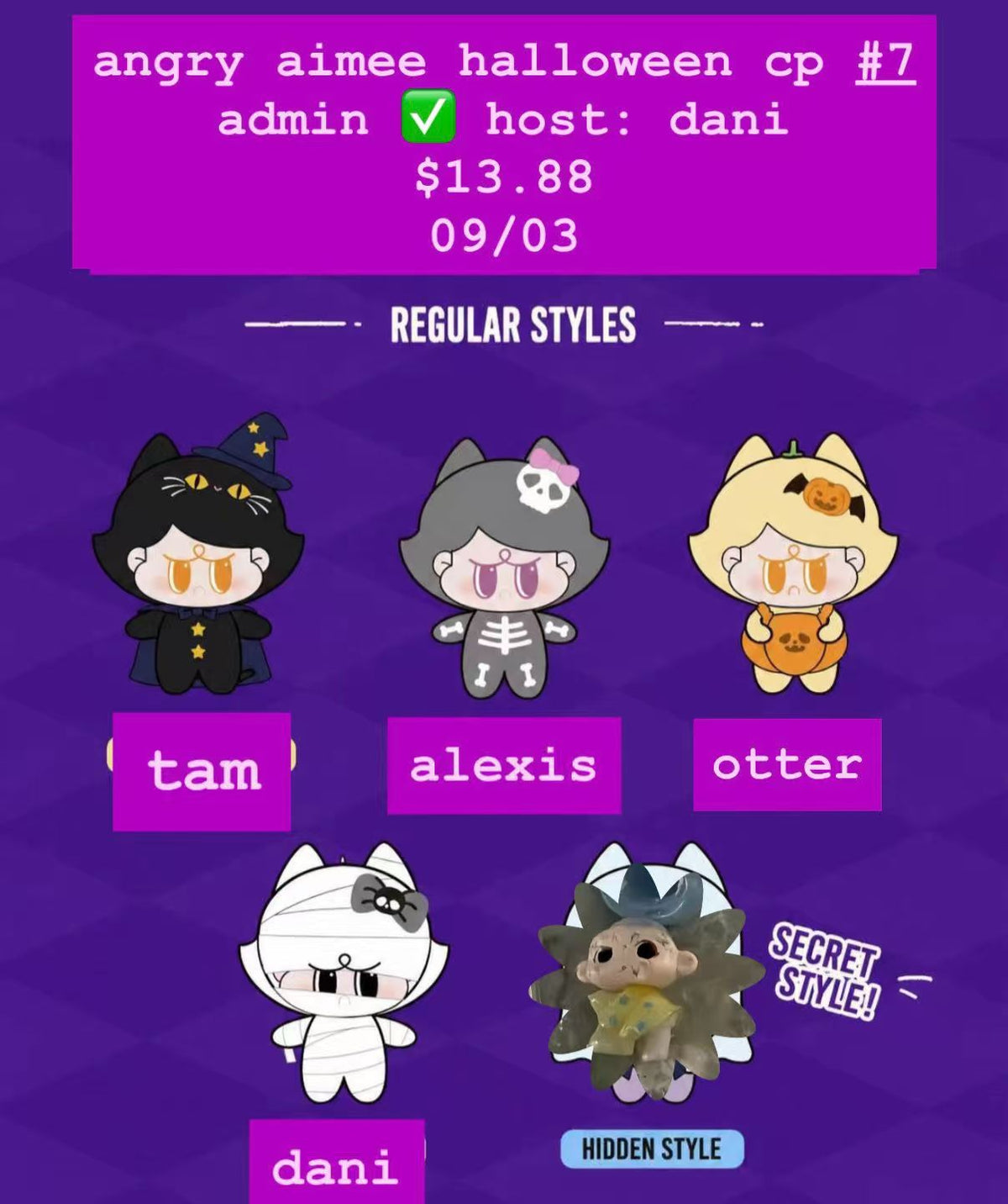 Angry Amiee Collection Halloween Series Claim Party