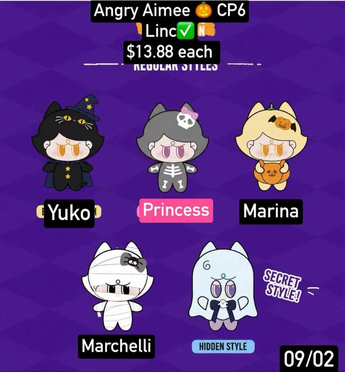 Angry Amiee Collection Halloween Series Claim Party