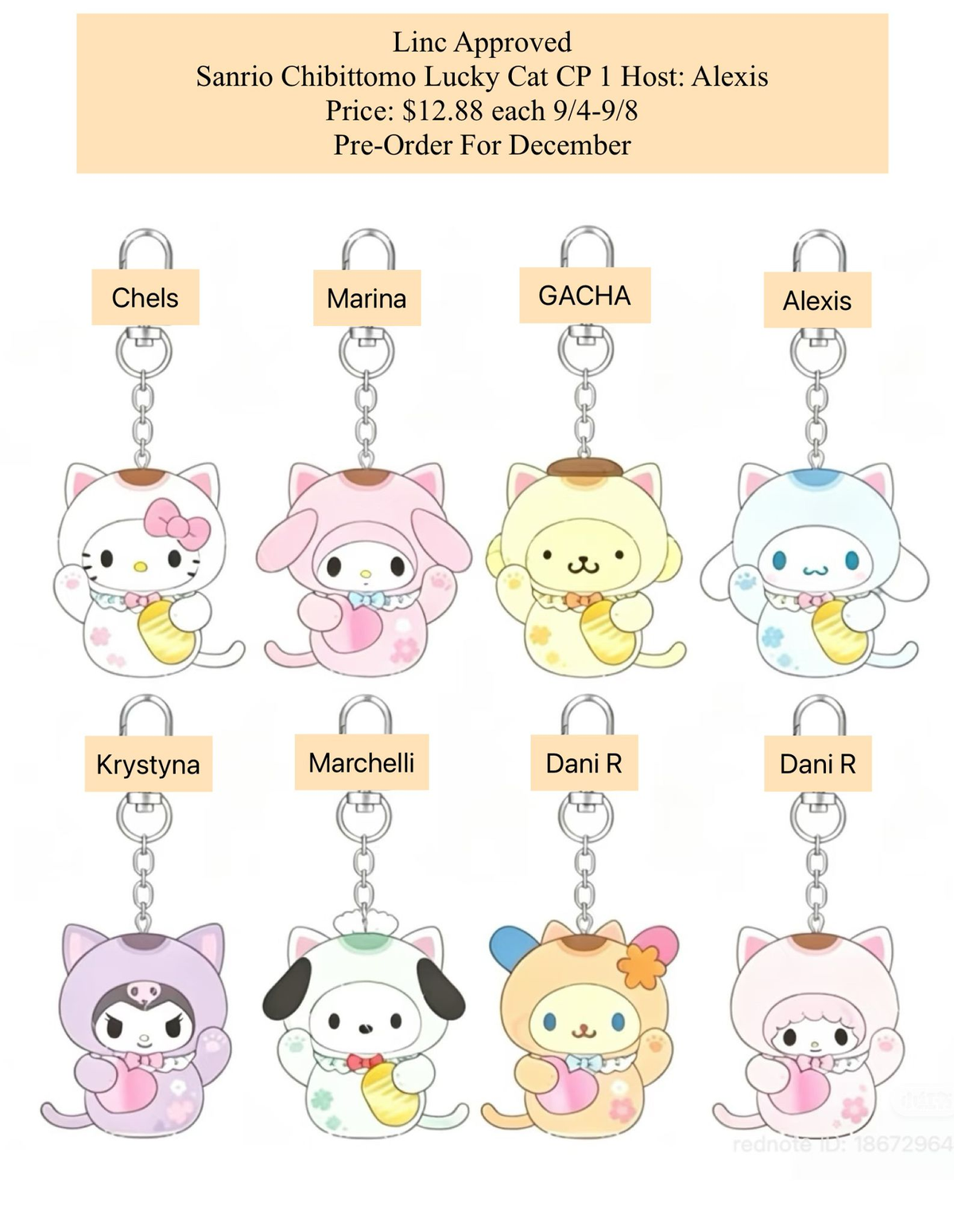 【pre order】Sanrio Chibittomo Lucky Cat Series Claim Party