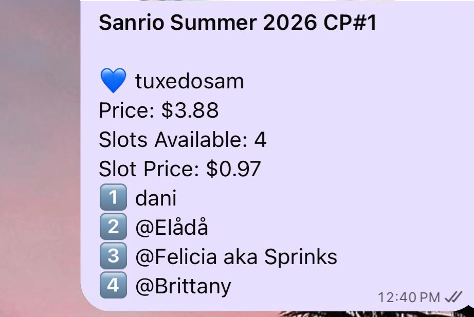 sanrio summer series claim party