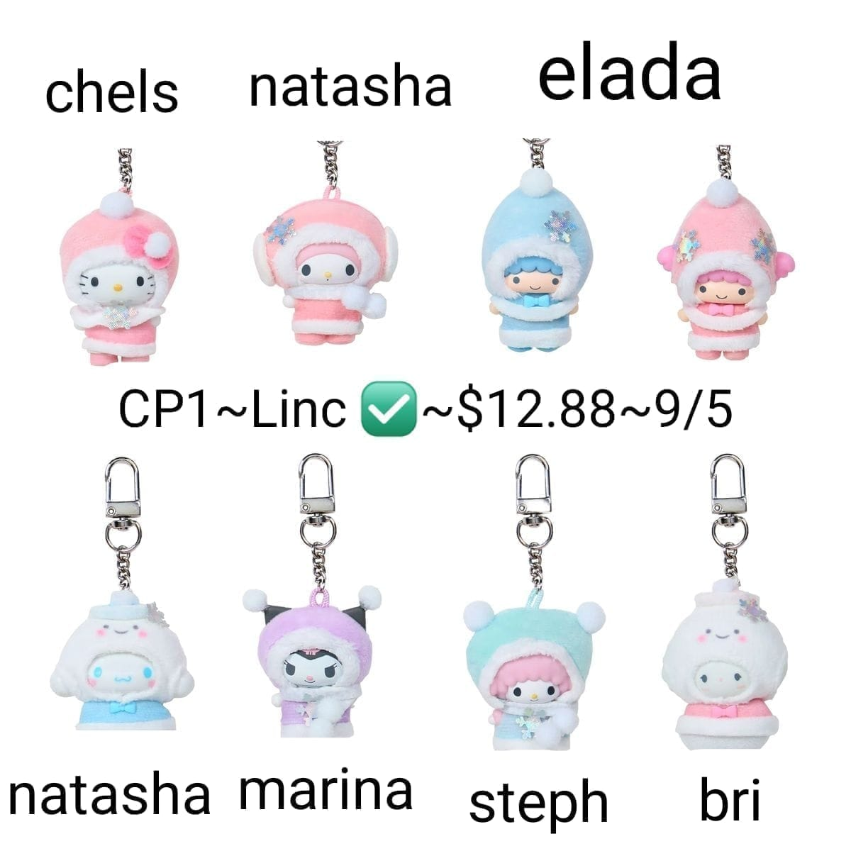 Sanrio Chibitomo Snow Spirit Series Claim Party