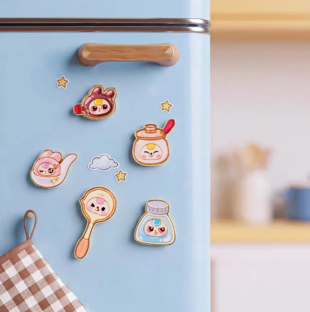 Baby Three Kitchen Fridge Magnet Series toy surprise box Dolls