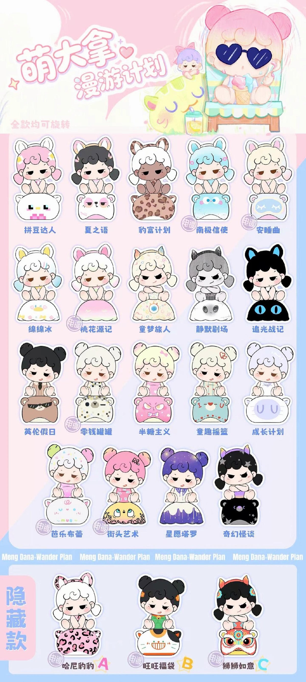 【preorder 9/19】Mengdana Roaming Plan Mini Series toy surprise box Dolls