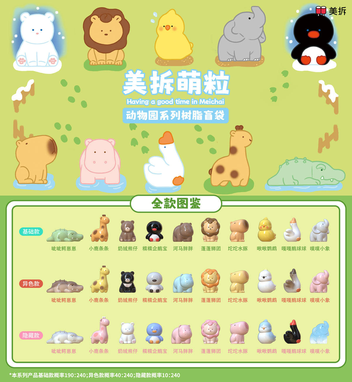 【preorder Late September】Meichai Zoo Series toy surprise box Dolls