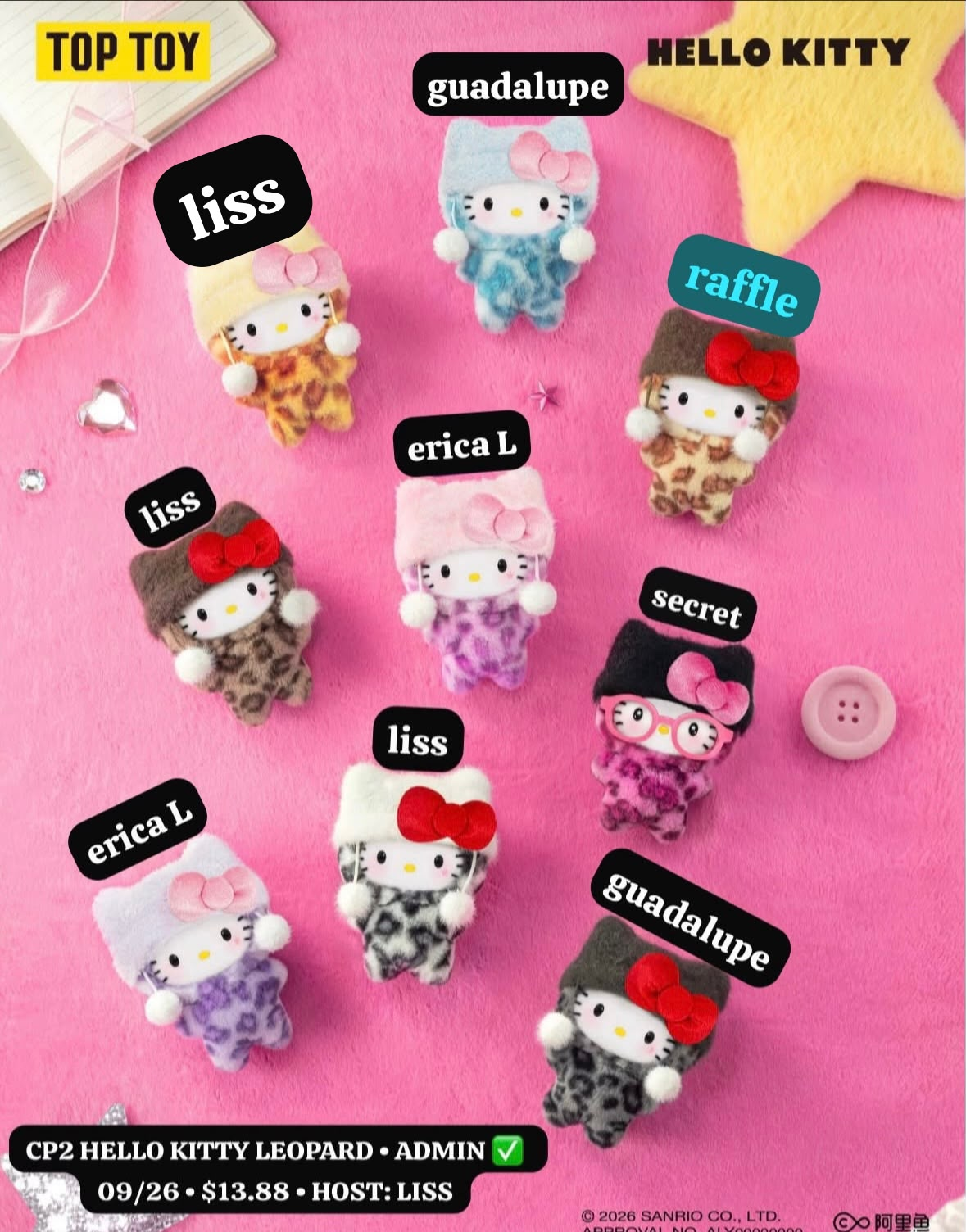 Hello Kitty Leopard  series claim party