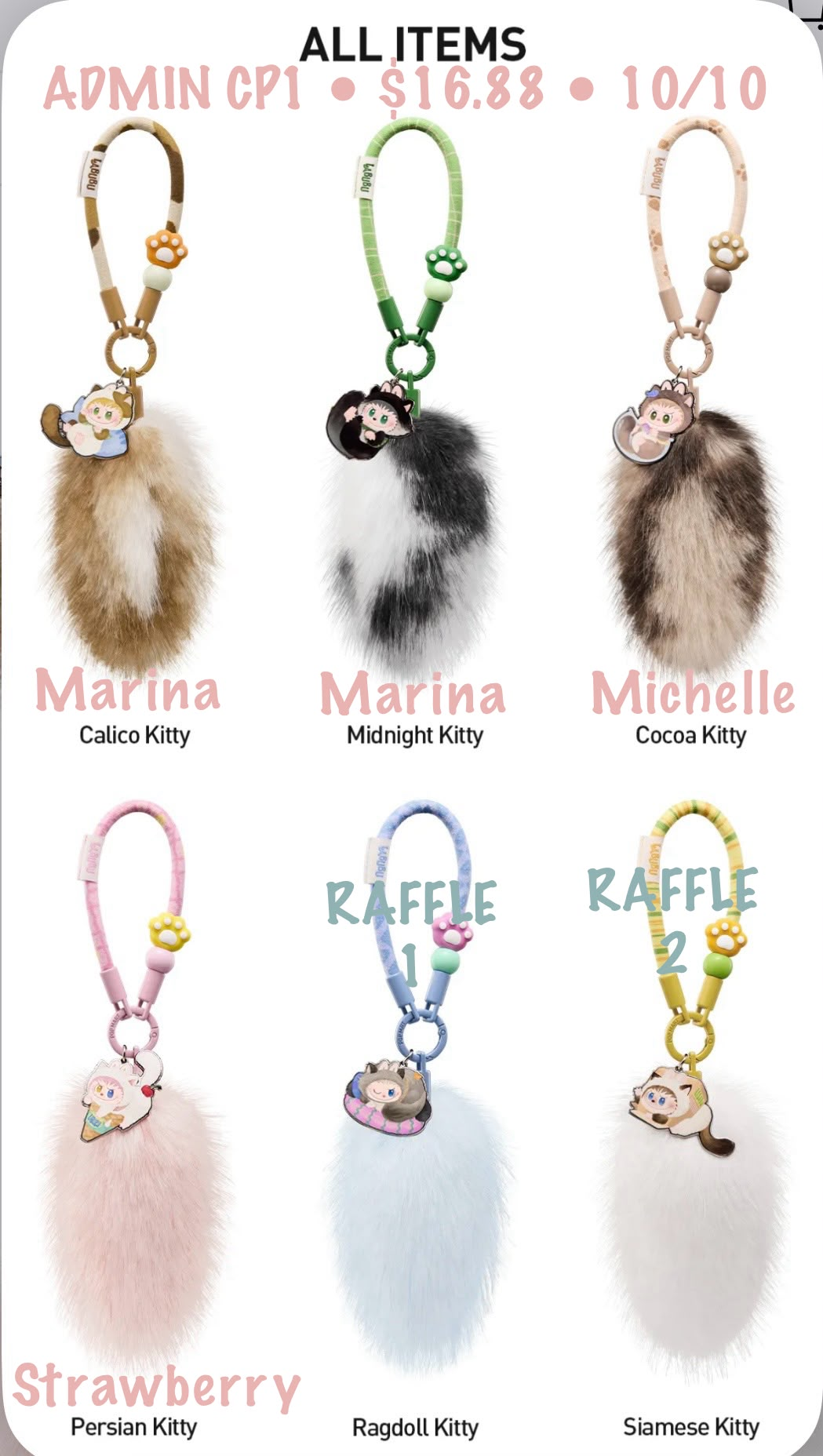 THE MONSTERS labubu “Meow” Cat Transformation Series Pendants claim party