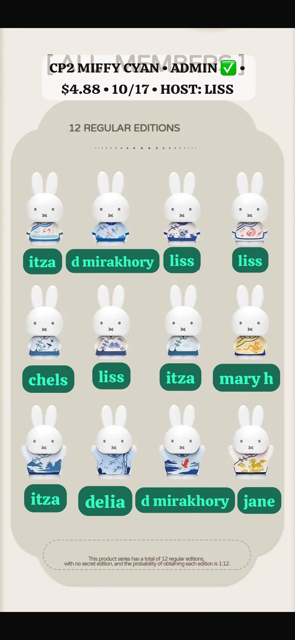 Miffy · Cyan Series claim party