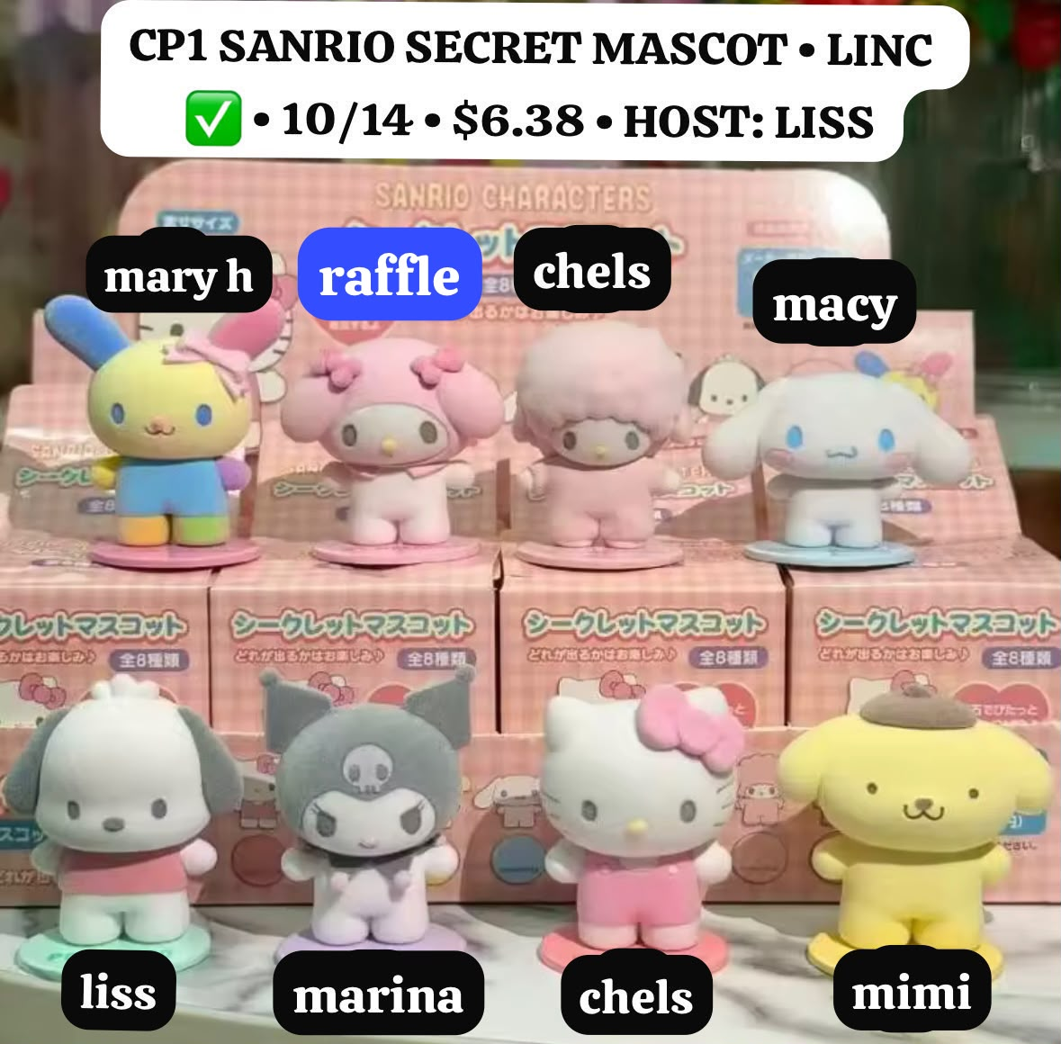 Sanrio Characters: Secret Mascot Flocked Mini Series claim party