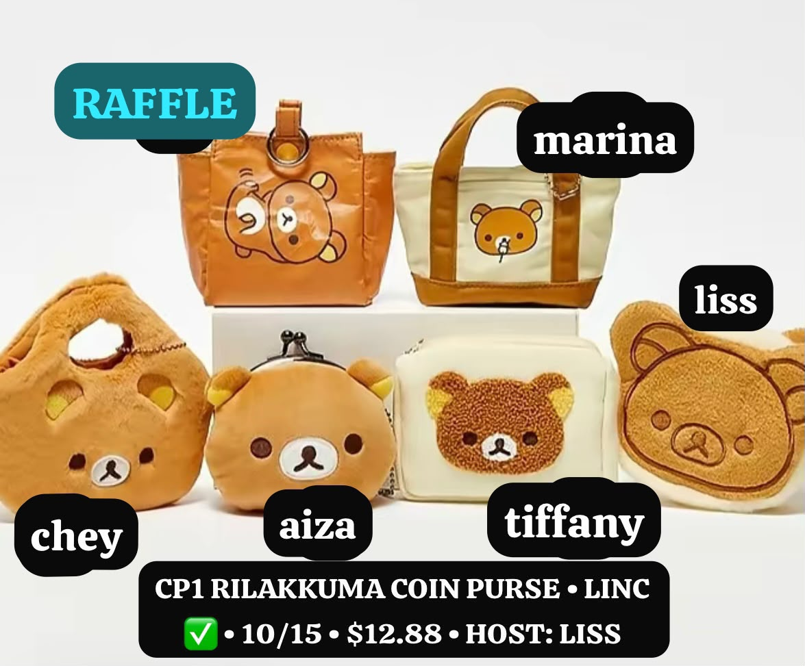 RILAKKUMA Coin Purse series claim party