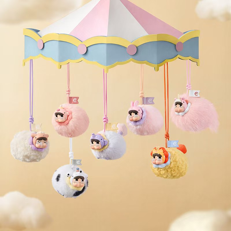 【Pre-order 10/22】PPMT Crybaby Crying Round n Round Scented Fluffy Ball Charm Series toy surprise box Dolls