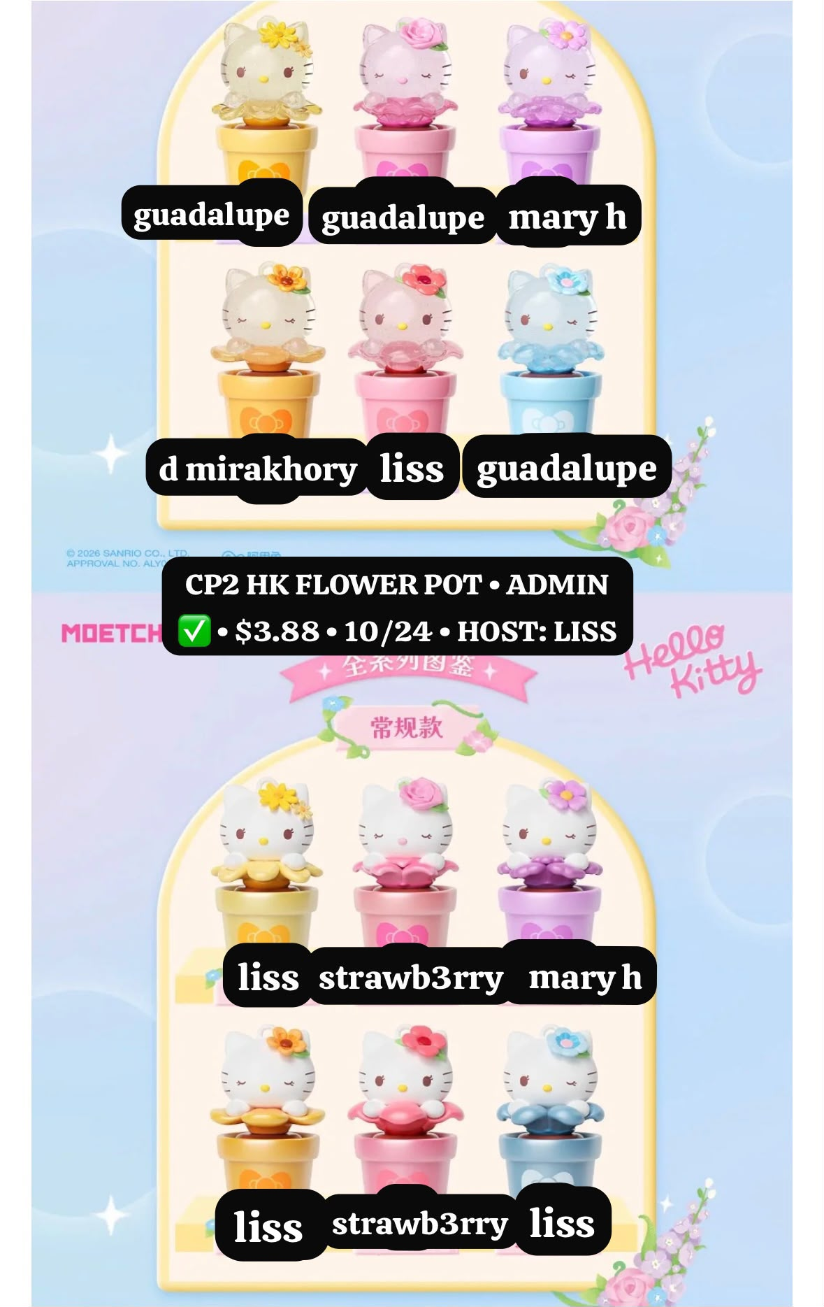 Hello Kitty “Bounce” Series Cute Little Beans in Pots Series claim party