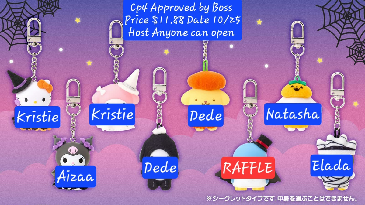 Sanrio Halloween Charm Collection claim party