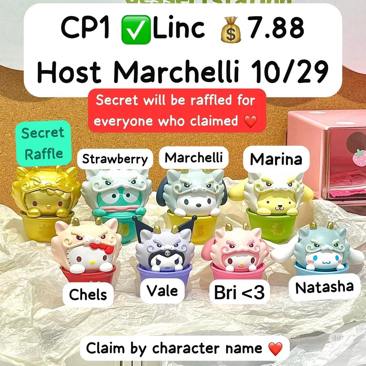 Sanrio Zhaofu Longjin Series claim party