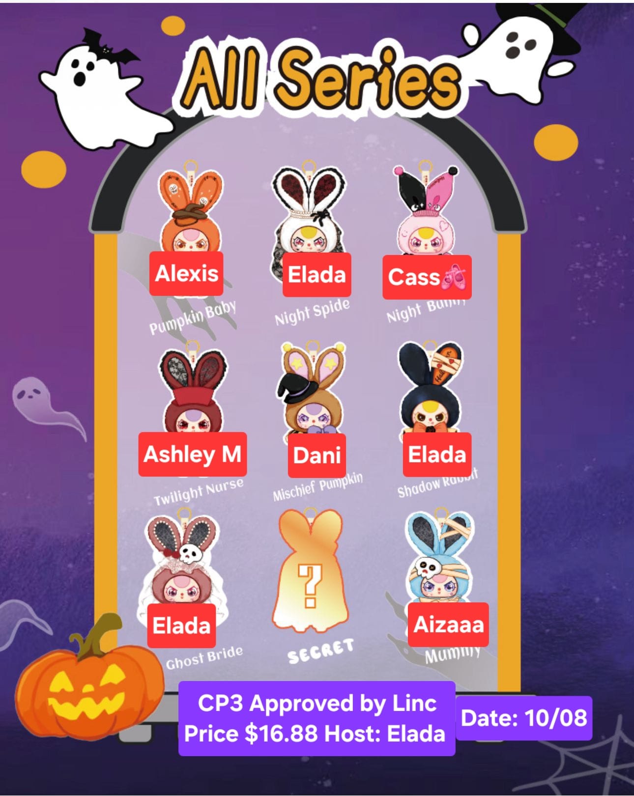 Baby Three Halloween Castle Adventure Plush Series toy surprise box Dolls