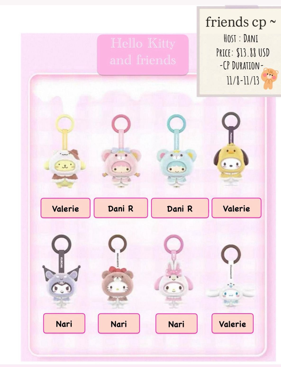 Sanrio Little cloak Series Claim party