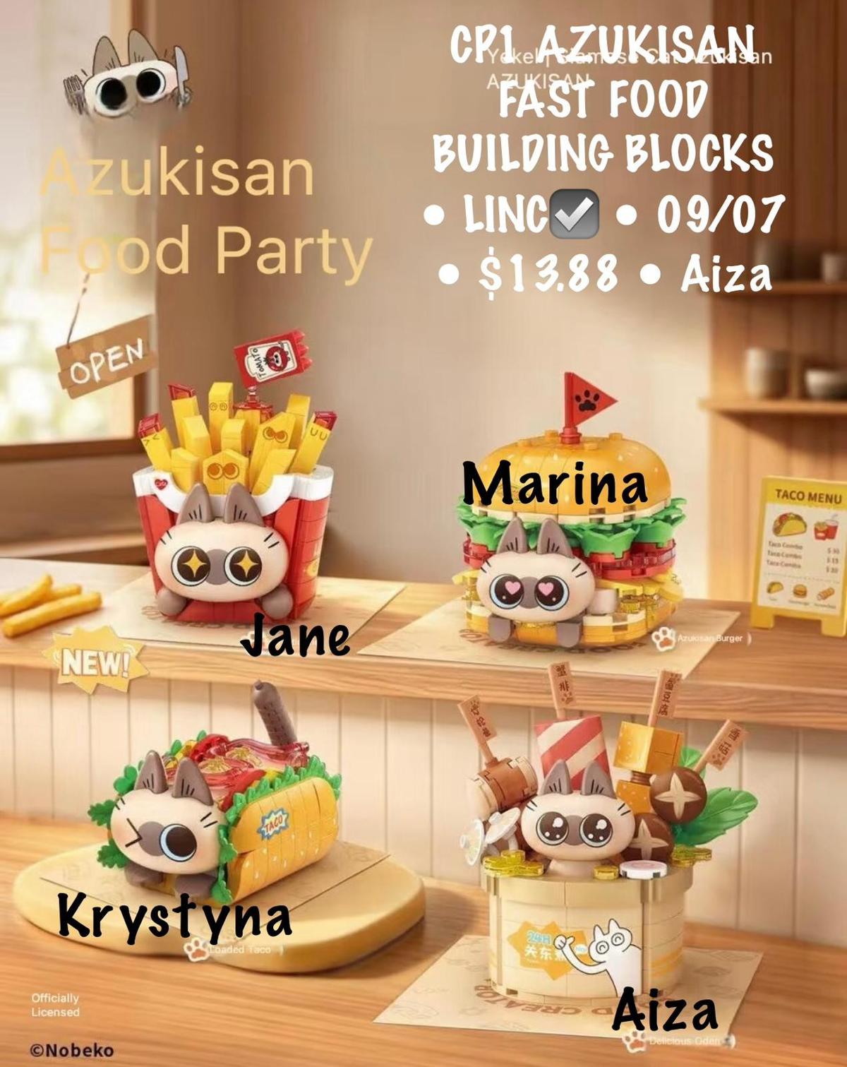 AZUKISAN Food Party Series Claim Party