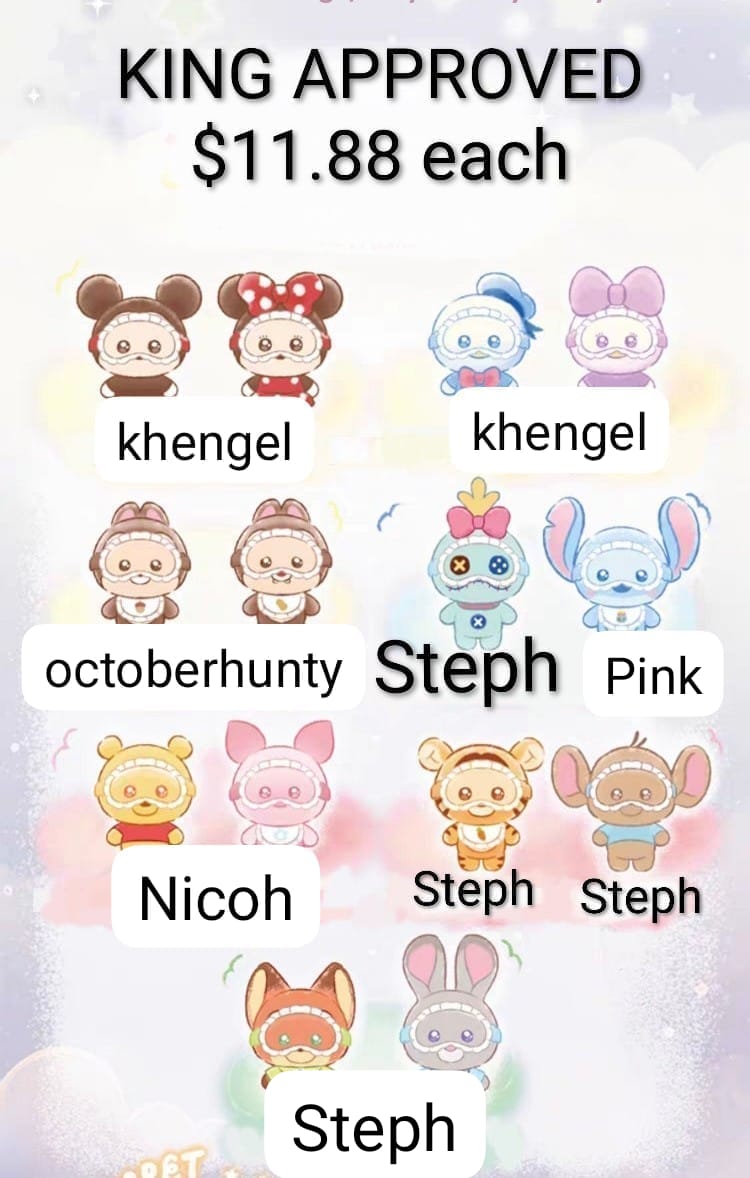 Disney Squinting Sleepwear Plush Series toy surprise box Dolls