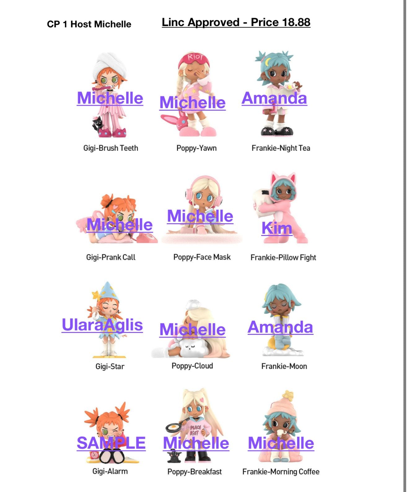 Lil Peach Riot Sleepover Series toy surprise box Dolls