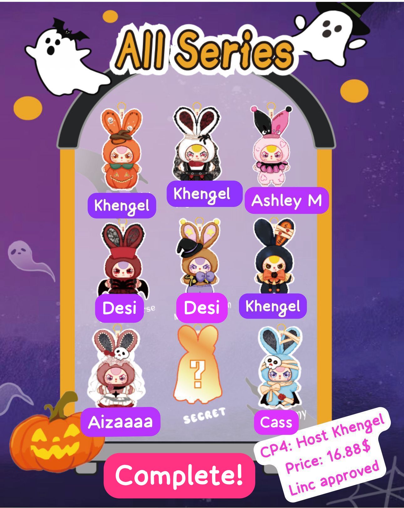 Baby Three Halloween Castle Adventure Plush Series toy surprise box Dolls