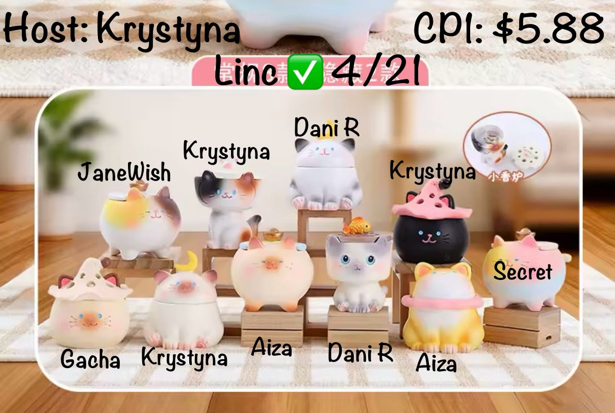 Meow Meow Mini Incense Bunner Series Claim Party