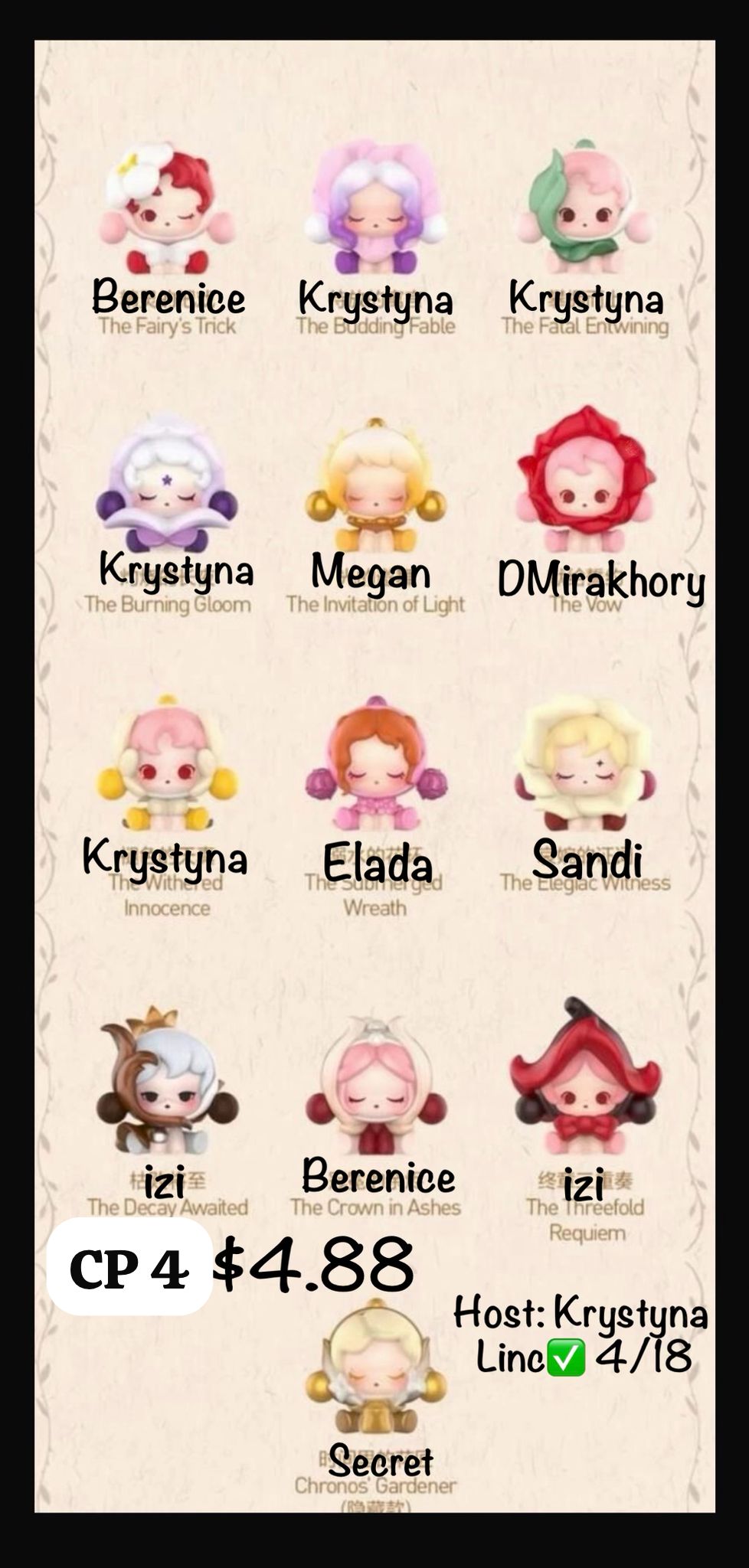 【preorder Confirmed Price Update Time: June 13】POP MART SKULLPANDA Petals in Four Acts Minibean Series toy surprise box Dolls