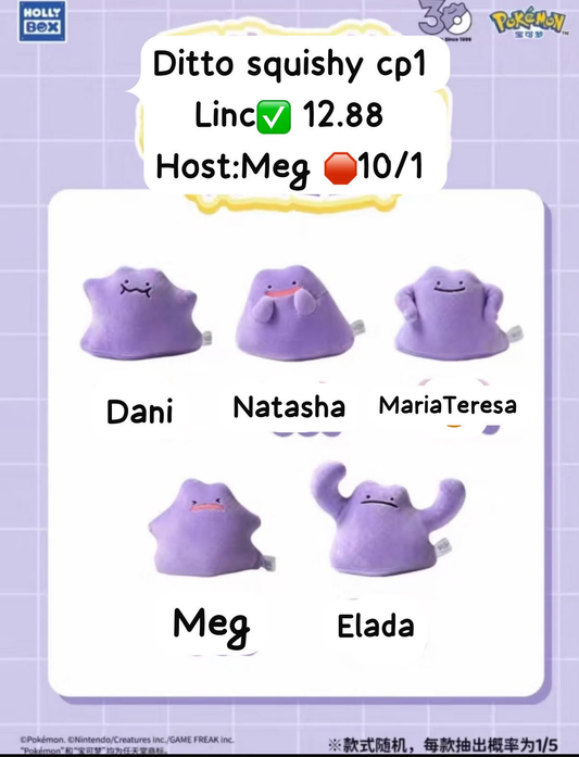 HOLLYBOX Pokémon Ditto Plush Sculptable Figurine Series claim party