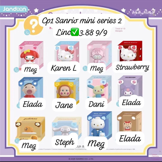 Sanrio Mini v2 Series Claim Party